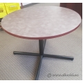 Grey Surface 36" Wood Trim Round Table